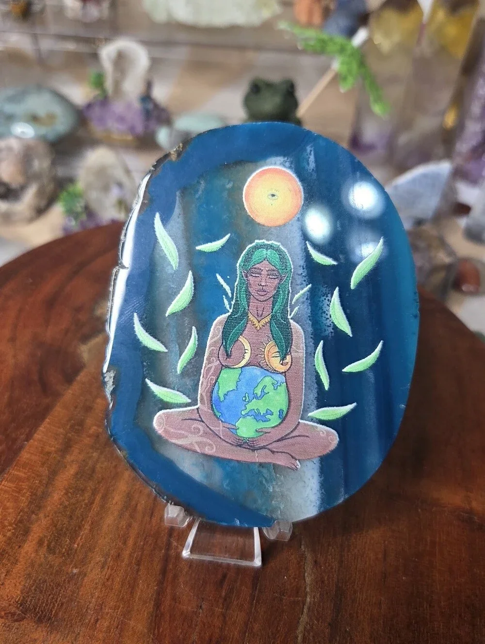 Agate Disc ( Mother Earth )  4 In (Harmony)